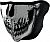 Zan Headgear Skull Glow, half mask Color: Black/White/Grey Size: One Size