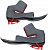 Shoei NXR2, cheek pads Color: Grey/Black/Red Size: 31 mm