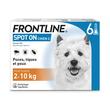 FRONTLINE CHIEN SPOT ON 2-10 KG 6 PIPETTES 